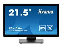 LED monitor - 21,5" - dotykový displej - 1920 x 1080 Full HD (1080p) - IPS - 600 cd/m² - 1000:1 - 5 ms - HDMI, DisplayPort - reproduktory - matná čerň