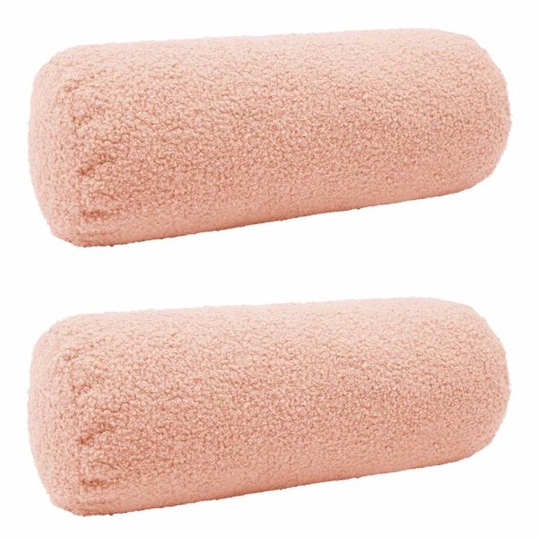 vidaXL Poťah na podložku 2 pcs HEERLEN Ružová Ø 15 x 40 cm Bouclé