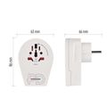Cestovný univerzálny adaptér EMOS P0055U pre cudzincov do strednej Európy, 1×USB-C, 1×USB-A