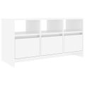 vidaXL TV skrinka lesklá biela 102x37,5x52,5 cm drevotrieska