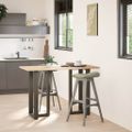 vidaXL Nohy barového stola v tvare T, 2 ks, čierne, 50x35x(90-91) cm, oceľové