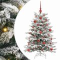 vidaXL Umelý Sklápací Vianočný Stromček Biela 120 cm PE a PVC