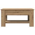 vidaXL Konferenčný stolík Artisan Dub 101x49x52 cm Konštrukčné drevo