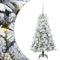 vidaXL Umelý Sklápací Vianočný Stromček Biela 120 cm PE a PVC