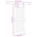 vidaXL Posuvné dvere NARVIK 100 x 210 cm (213,5 cm) Prírodná a čierna