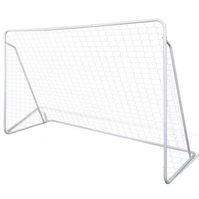 vidaXL Futbalová bránka so sieťou, oceľ 240x90x150 cm, vysokokvalitná