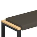 vidaXL Vankúš na lavičku Umelá koža Sivá Hĺbka 35 cm