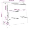 vidaXL Komoda dymový dub 60x35x69 cm spracované drevo