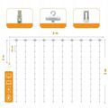 LED CURTAIN (100 LED LAMPS) 3Mx1M WITHOUT PENDANT WARM WHITE