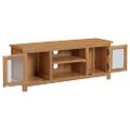 vidaXL TV skrinka 110x35x44 cm dubový masív