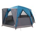 vidaXL Stan pre 6 osôb so strechou Modrá 425 x 396 x 222 cm