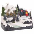 vidaXL Mini Vianočná dedinka 16 x 11,5 x 13 cm Plast Viacfarebný