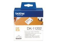 Čierna na biele - 62 x 100 mm 300 štítkov (1 rola x 300 expedičných nalepovacích štítkov) - pre Brother QL-1050, QL-500, QL-550, QL-560, QL-570, QL-650, QL-710, QL-720, QL-820