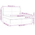 vidaXL Posteľný rám boxsping s matracom bledosivý 180x200 cm zamat