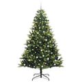 vidaXL Umelý skladací vianočný stromček 300 LED diód Zelená 240 cm