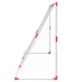 vidaXL Detské futbalové bránky s loptami 2v1 biele 184x64x124 cm