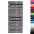 vidaXL Prémiové sprchové uteráky SOLUND 10 ks sivé 70x140 cm 600 g/m2