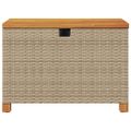 vidaXL Záhradný úložný box béžový 80x40x48 cm polyratan akáciové drevo