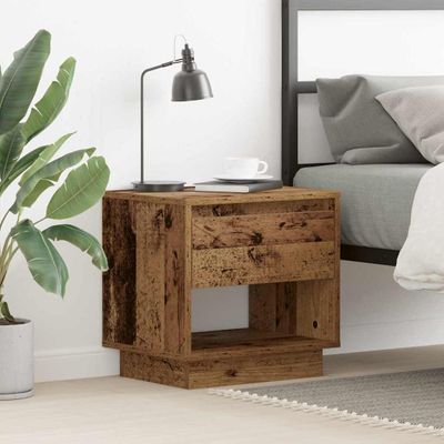 vidaXL Nočný stolík Staré drevo 45 x 34 x 44 cm Kompozitné drevo