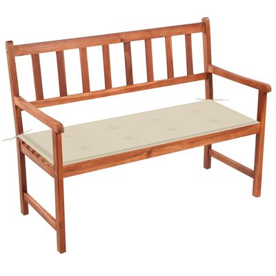 vidaXL Záhradná lavička s podložkou 120 cm, akáciový masív