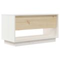 vidaXL TV skrinka biela 74x34x40 cm masívna borovica