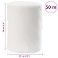 vidaXL Odtokové potrubie Biela 16 x 5000 cm Látka