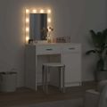 vidaXL Toaletný stolík 2 ks Biela 50 x 41 x 135 cm Kompozitné drevo