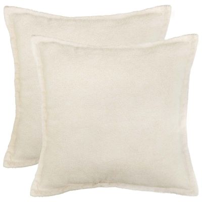 vidaXL Poťah na podložku 2 ks HOUTEN Krémová 50 x 50 cm Bouclé