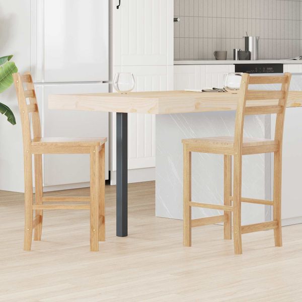 vidaXL Jedálenské stoličky 2 pcs Prírodná 40 x 47,5 x 99,5 cm