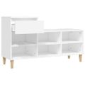 vidaXL Botník biely 102x36x60 cm spracované drevo
