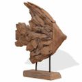 vidaXL socha rýb Teak 40x12x57 cm