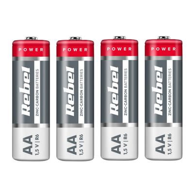 Batéria AA (R6) Zn-Cl REBEL 4ks / shrink BAT0081