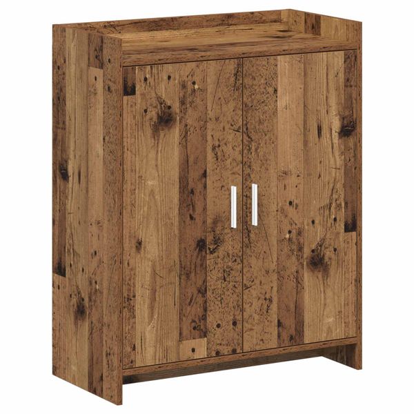 vidaXL Skriňa na topánky s úložiskom Staré drevo 73,5 x 36 x 92 cm
