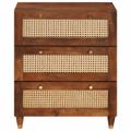 vidaXL Servírovacia skriňa Hnedá 60 x 33 x 75 cm Masívne mango drevo
