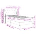 vidaXL Rám postele s matracom s matracmi Ružová 90 x 200 cm Zamat