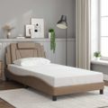 vidaXL Rám postele Viana bez matraca kapučínový 100x200 cm umelá koža