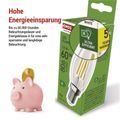LED žiarovka Filament sviečka A CLASS / E14 / 3,8 W (60 W) / 806 lm / neutrálna biela
