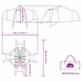 vidaXL Tipi stan 8-miestny Modrá taft