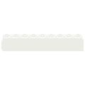 vidaXL Obrubníky trávnika 20 ks 103 x 0,05 x 22 cm Oceľ Biela