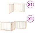 vidaXL Brána pre psa s dverami sklad. 6 panelov 480 cm topoľové drevo