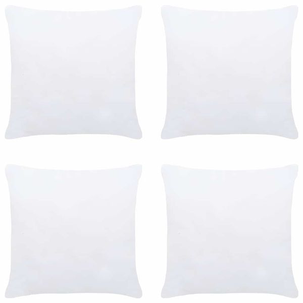 vidaXL Výplne do vankúšov 4 ks 50x50 cm biele