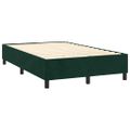 vidaXL Posteľný rám boxsping s matracom tmavozelený 120x200 cm zamat