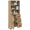 vidaXL Highboard 2 ks Remeselný dub 69,5 x 34 x 180 cm