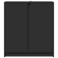 vidaXL Komoda s LED čierna 77x34x85 cm kompozitné drevo