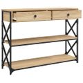 vidaXL Konzolový stolík dub sonoma 100x28x75 cm kompozitné drevo