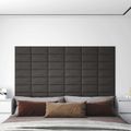 vidaXL Nástenný čelník 12 ks 30 x 15 cm Tmavo šedá látka
