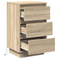 vidaXL Nočný stolík Sonoma dub 39 x 34,5 x 65 cm Kompozitné drevo