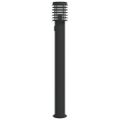 vidaXL Vonkajšia stojaca lampa zásuvka čierna 110cm nehrdzavejúca oceľ