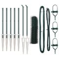vidaXL Hexagonálny plot s stĺpom 10 x 0,5 m PVC potiahnutá oceľ Zelená