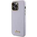 Guess puzdro pre iPhone 15 Pro Max 6,7" GUHCP15XPGMCSL fialové tvrdé puzdro Glitter Glossy Script